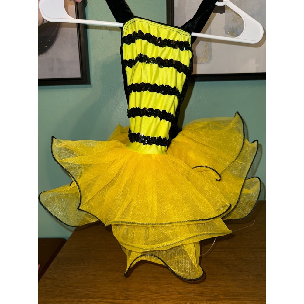Revolution Dance Wear Dress Ballet Costume Tutu Black Yellow Size SC
